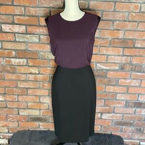 LOFT Deep Purple/Black Dress